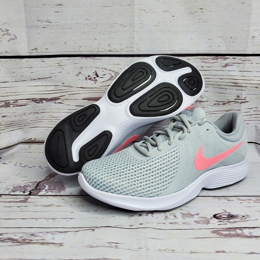 Nike Revolution 4 Womens Running Shoes Gray/Pink